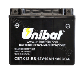 Unibat 10 Ah, 12 V - CBTX12-BS