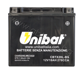 Unibat 18 Ah, 12 V - CBTX20L-BS