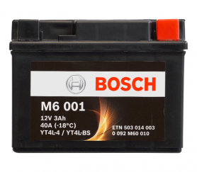 Bosch 3 Ah, 12 V, M6- YT4L-BS