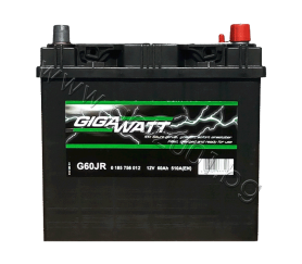 Gigawatt 60 Ah, 12V, JIS, R+, G60JR